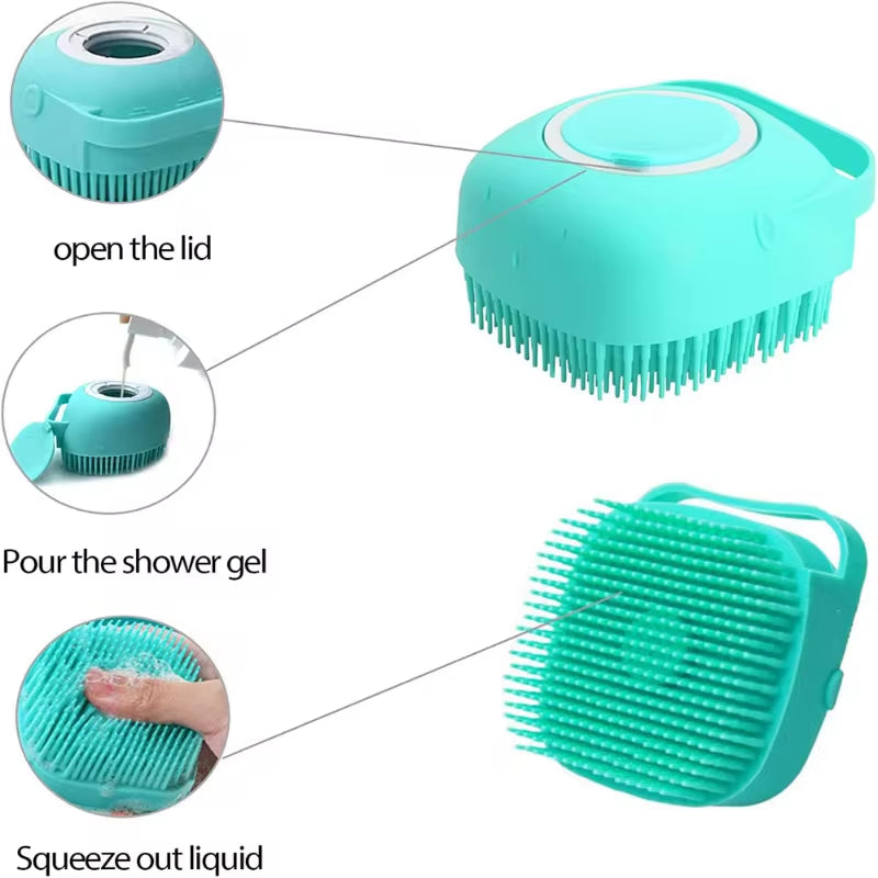 Transform Bath Time with Our Soft Silicone Pet Bathing Brush - Perfect for Dogs and Cats!