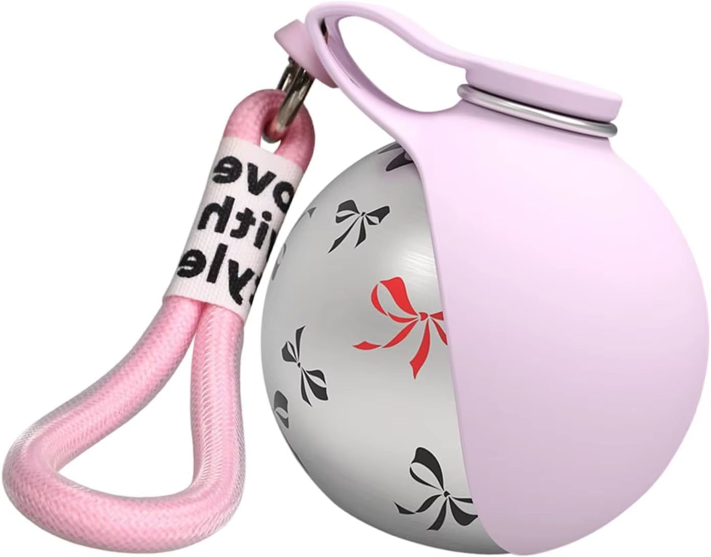 304 Stainless Steel Water Kettle round Outdoor Water Cup with Lanyard Hook Foldable Silicone Dog Bowl Portable Travel Pet Feedin