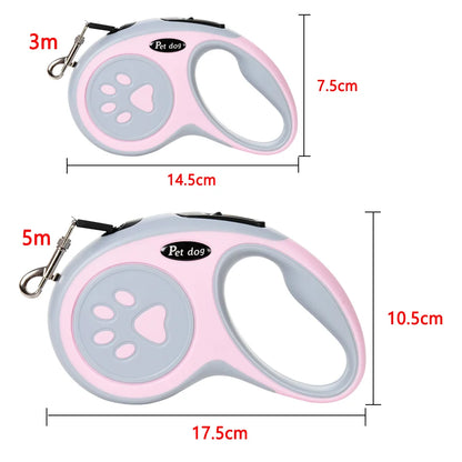 Durable Retractable Nylon Dog Leash for Small to Medium Pets - Perfect for Outdoor Adventures and Travel