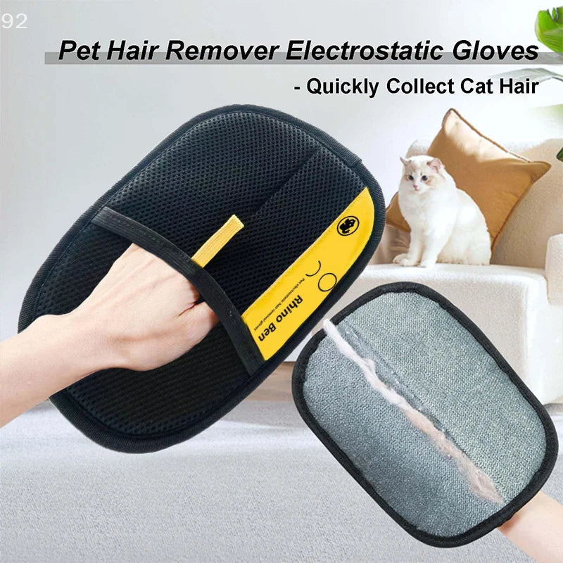 Revolutionary 2025 Electrostatic Pet Hair Removal Gloves - Effortless Grooming for Cats & Dogs