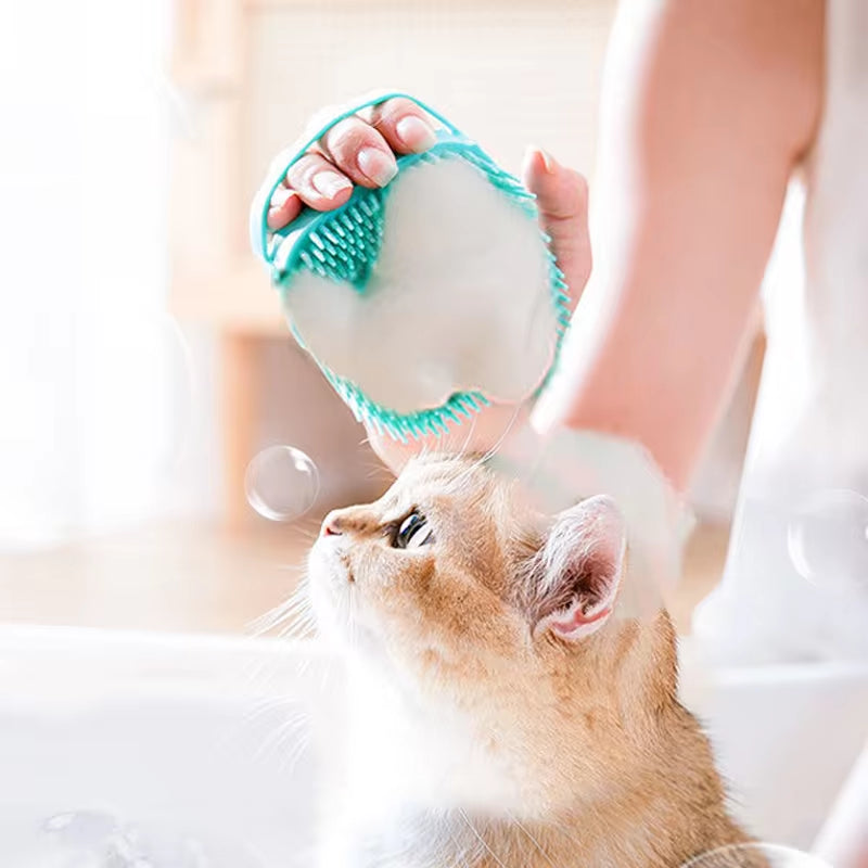 Transform Bath Time with Our Soft Silicone Pet Bathing Brush - Perfect for Dogs and Cats!