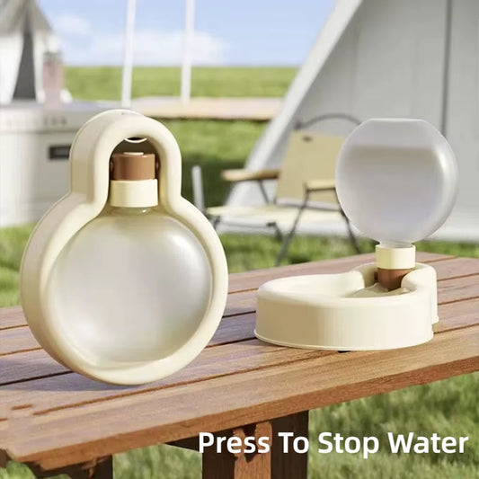 Portable and Foldable Bulb Water Bottle for Dogs - Large Capacity Outing Kettle and Feeder